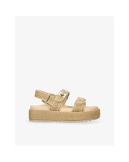 Steve Madden Natural Bigmona Raffia Flat Sandals