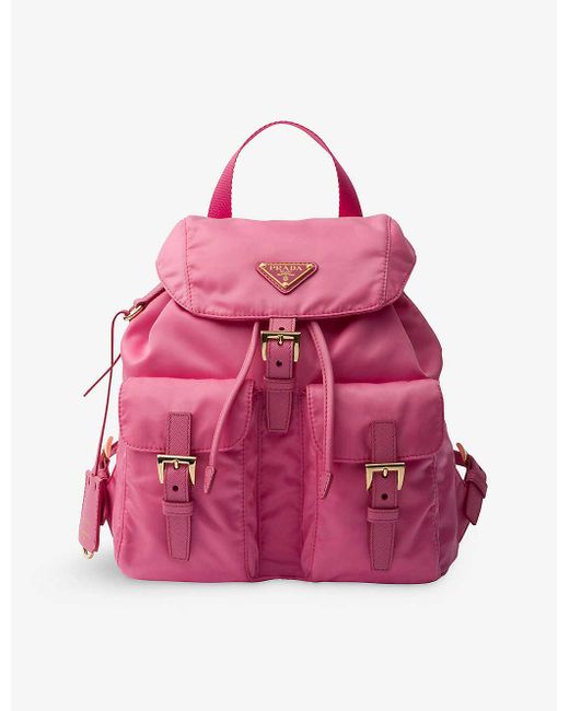 Prada Pink Re-edition 1978 Re-nylon Small Recycled-polyamide Backpack