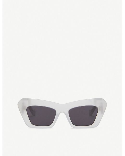 Loewe White Lw40036i Cat-eye Acetate Sunglasses
