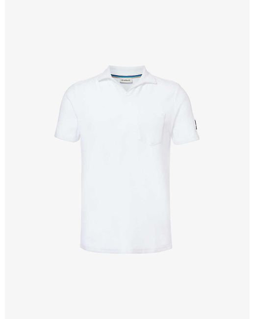 Sandbanks White Towel Polo Shirt for men