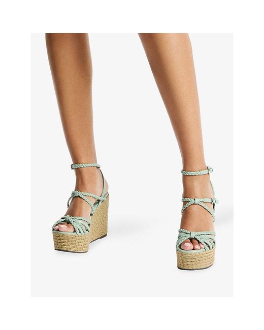 Jimmy Choo Metallic Nyra 100 Leather Espadrilles
