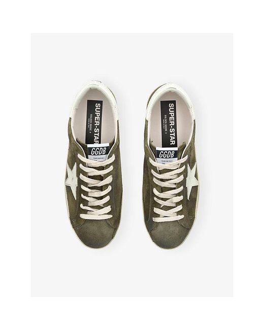 Golden Goose Deluxe Brand Green Super Star 35990 Exclusive Leather Trainers for men