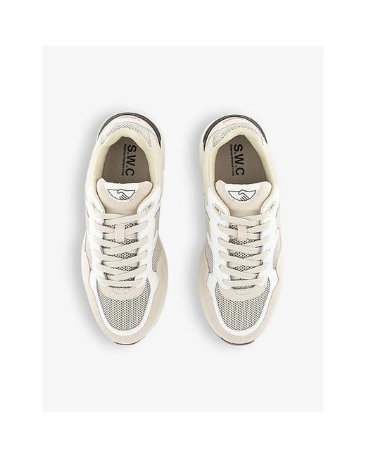 Stepney Workers Club White Amiel S-strike Mesh, Suede And Leather Low-top Trainers for men