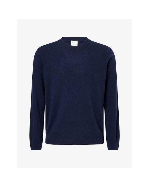 Paul Smith Blue Crewneck Cashmere Jumper for men