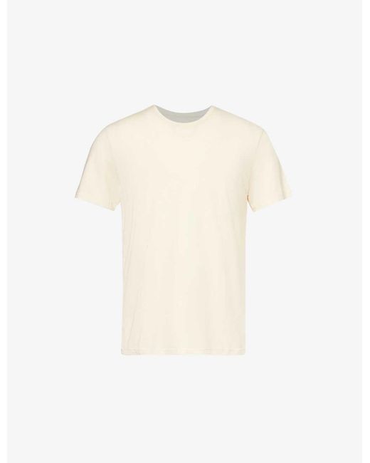 PAIGE White Cash Relaxed-fit Stretch-cotton-blend T-shirt for men