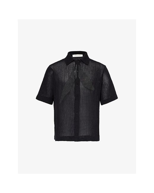 1017 ALYX 9SM Black Abstract-print Cotton-knit Shirt for men
