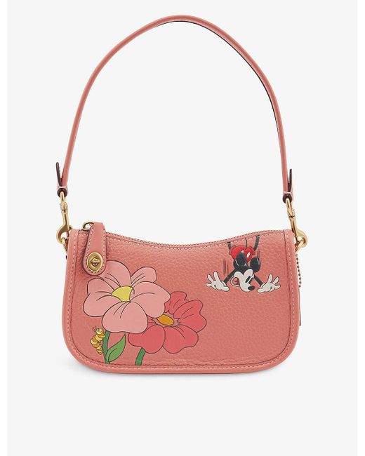 COACH Pink X Disney Leather Top-handle Bag