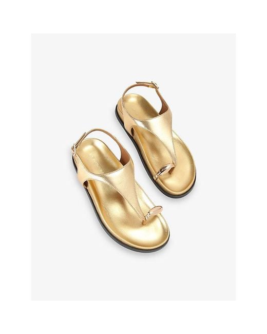 KG by Kurt Geiger Natural Rira Leather Sandals