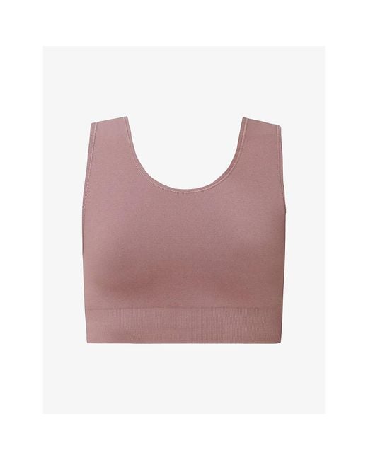 Sweaty Betty Pink Stamina Seamless Scoop Sports Bra