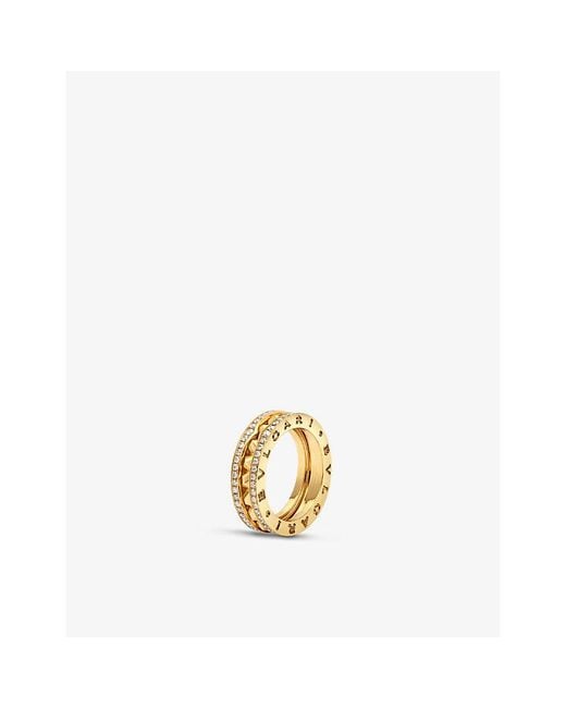 BVLGARI Metallic B.Zero1 18Ct- And 0.51Ct Brilliant-Cut Diamond Ring
