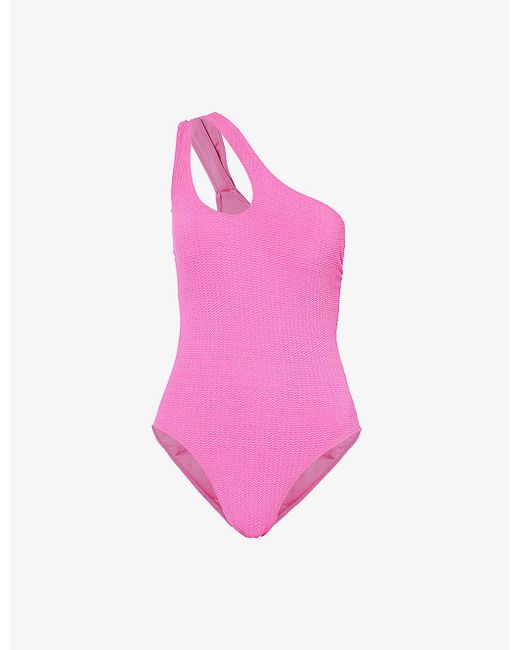 Seafolly Pink Sea Dive Padded-cups Swimsuit