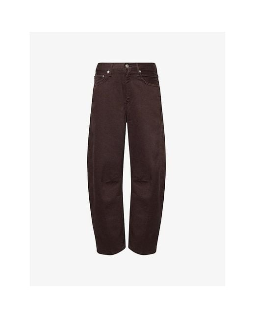 Citizens of Humanity Brown Miro Wide-Leg Denim Jeans