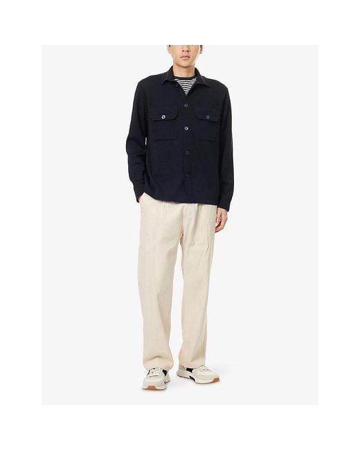 Orlebar Brown Blue Brigg Relaxed-Fit Wool Jacket for men