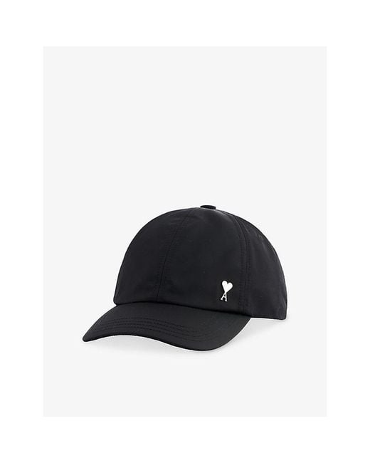 AMI Black Logo-Plaque Shell Baseball Cap for men