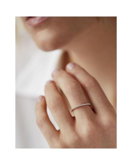 Monica Vinader White Eternity And 0.12Ct Diamond Ring