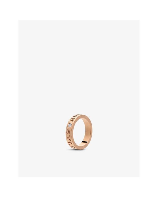 BVLGARI White B.Zero1 18Ct Rose- And 0.04Ct Diamond Ring