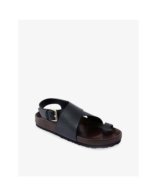 Soeur Black Domani Leather Sandals