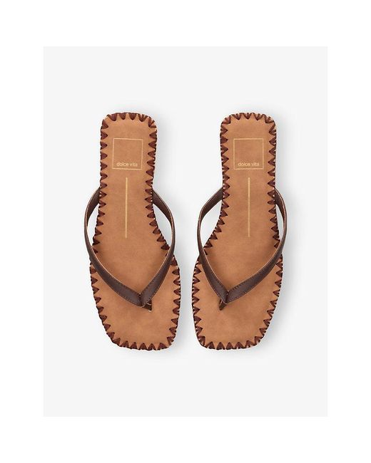 Dolce Vita Brown Barty Leather Sandals