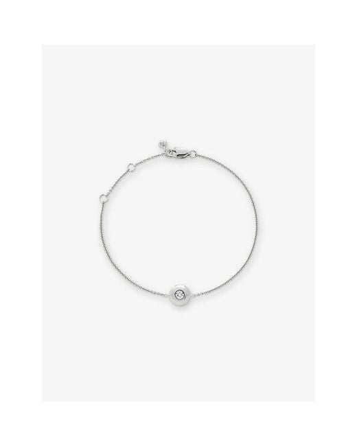 Monica Vinader White April Birthstone Lab-Grown Diamond And Sterling- Bracelet