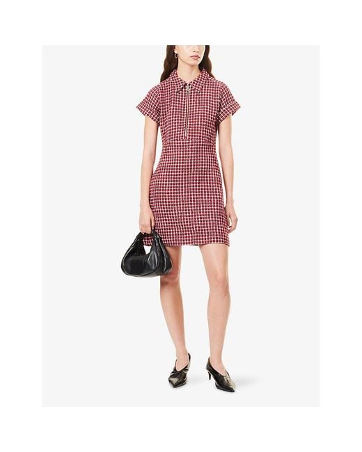 ME+EM Collared Short-Sleeve Woven Mini Dress