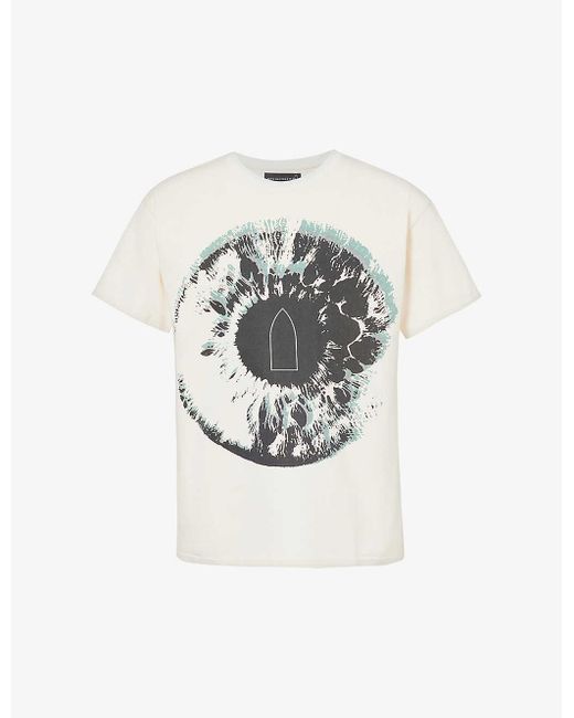 Who Decides War White Eye Graphic-print Cotton-jersey T-shirt X for men