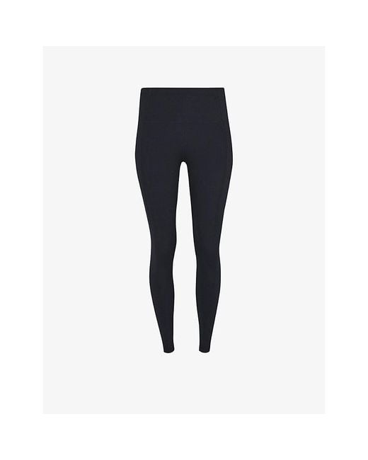 Sweaty Betty Blue Super Soft 7/8 High-Rise Stretch-Jersey Yoga Leggings