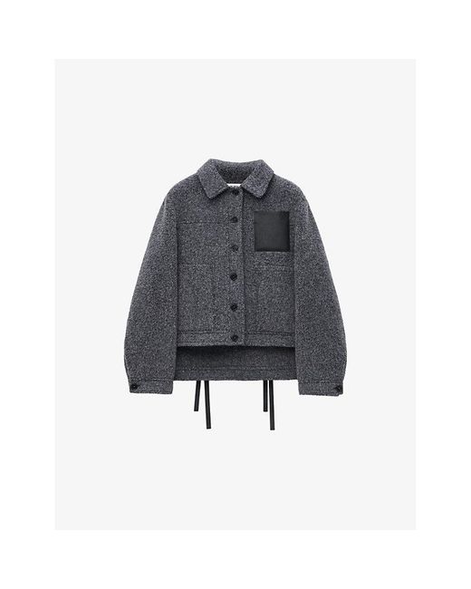 Loewe Gray Workwear Relaxed-Fit Wool-Blend Jacket