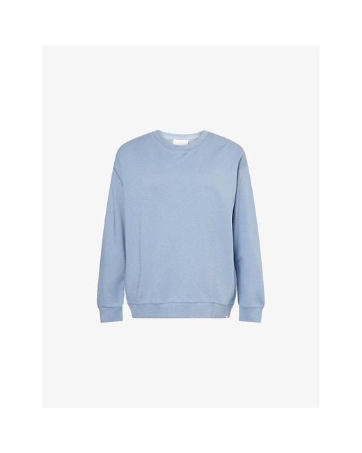 Derek Rose Blue Relaxed-Fit Cotton-Blend Sweatshirt
