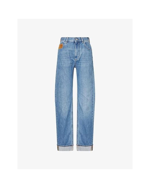 Bottega Veneta Blue Regular-Fit Straight-Leg Denim Jeans