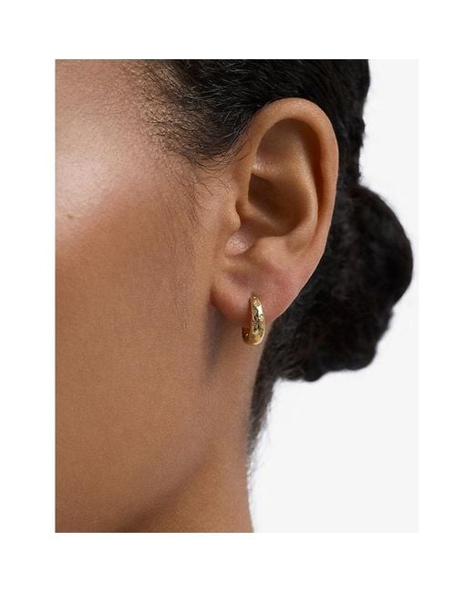 Astley Clarke Metallic Celestial Mini Tiny Star 18Ct And Sapphire Huggie Earrings