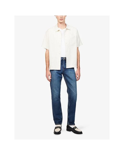 FRAME Blue The Straight Mid-Rise Denim Jeans for men