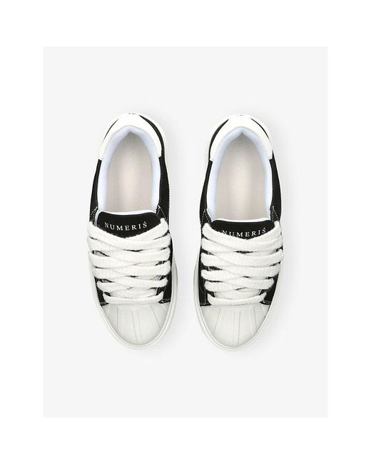 NUMERIS Black Eclipse Suede Trainers for men