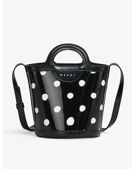 Marni Sac Polkadot Leather Tophandle Bag in Black Lyst UK