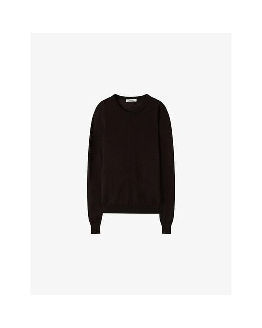 Joseph Black Cashair Round-Neck Cashmere Jumper