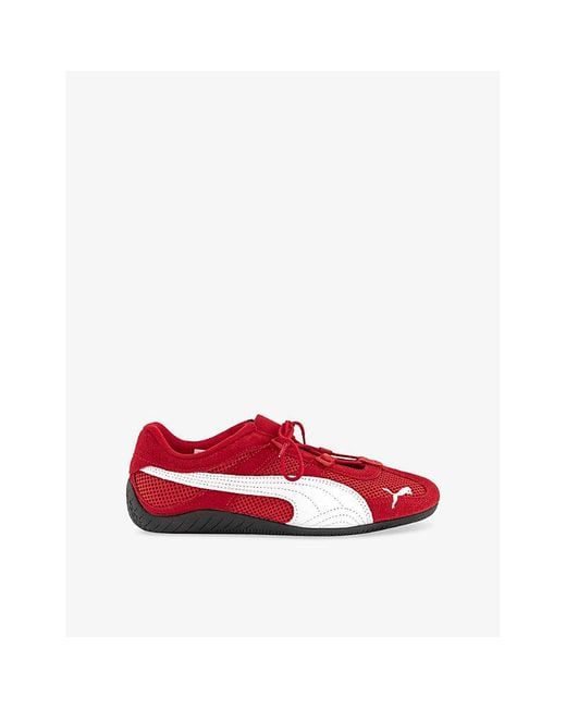 PUMA Red Speedcat Og Suede Low-Top Trainers