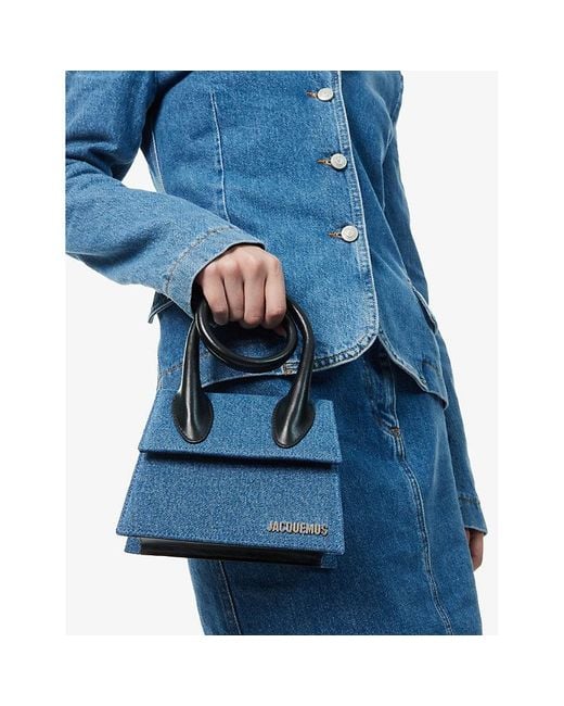 Jacquemus Blue Le Chiquito Noeud Denim Top-handle Bag