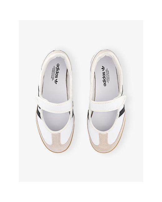 Adidas White Samba Jane Leather Trainers