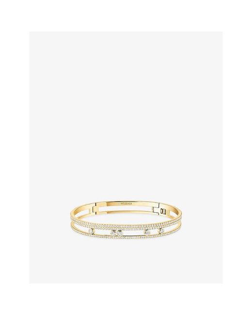 Messika Metallic Move Romane Pave 18Ct And 1.75Ct Diamond Bangle Bracelet