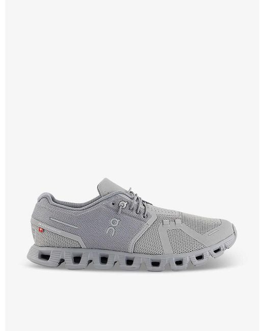 On Shoes Gray Cloud 5 Combo Mesh Low-top Trainers for men