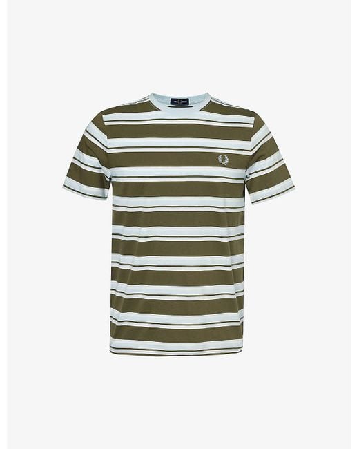 Fred Perry Unifrom Greenringer Logo-embroidered Cotton-jersey T-shirt Xx for men