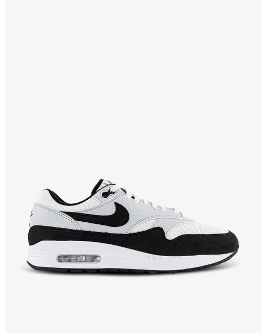 Nike White Air Max 1 Panelled Suede Mid-top Trainers for men