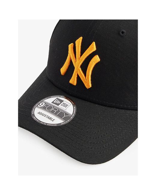 KTZ Black 9forty New York Yankees Mlb Brand-embroidered Cotton-twill Baseball Cap for men