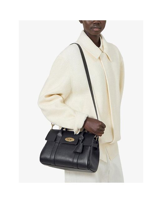 Mulberry Black Bayswater Satchel Small Leather Top-Handle Bag