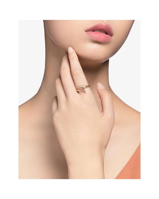 Cartier White Juste Un Clou 18ct Rose-gold And Diamond Ring