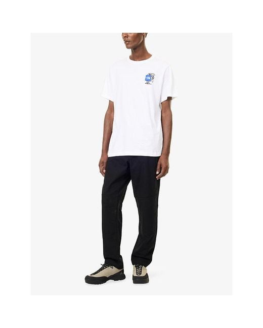The North Face White Gear Up Graphic-Print Cotton T-Shirt for men