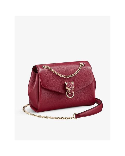 Cartier Red Panthere De Bag Chain Bag