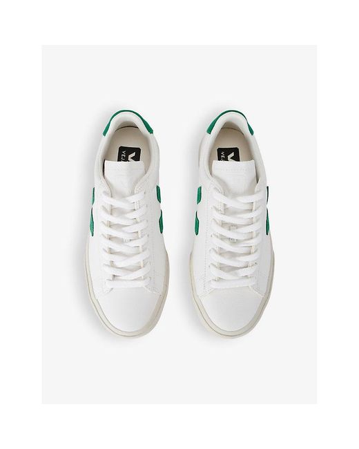 Veja White Oth Campo Logo-Embroidered Leather Low-Top Trainers