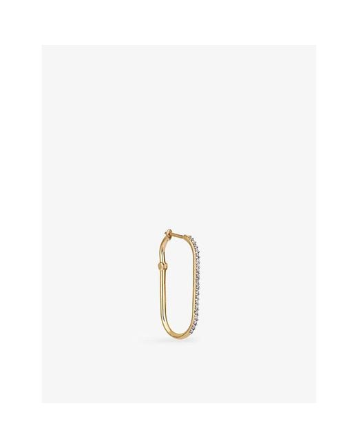Kismet by Milka Metallic Shimmery Equality 0.10Ct Diamond Hoop Earring