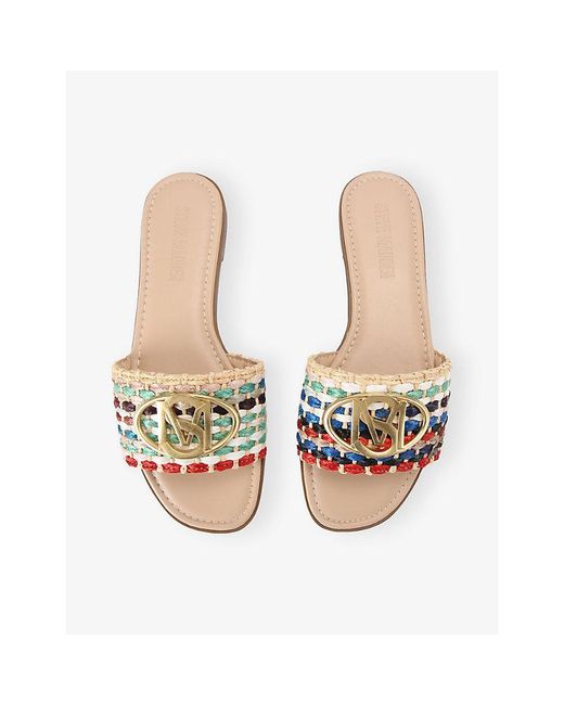 Steve Madden Multicolor Kora Flat Raffia Sandals
