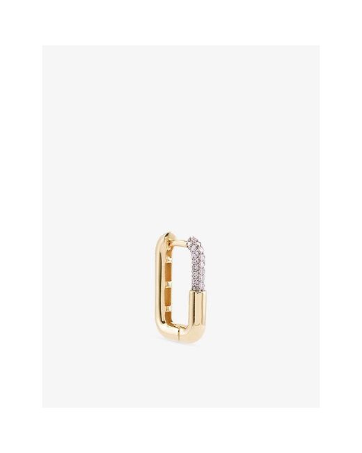 Kismet by Milka Metallic Wanderlust Maxi 0.10Ct Diamond Hoop Earring